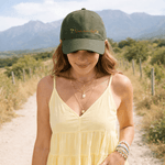 Sustainable Organic Cotton 6 - Panel Cap | Minimalist Nature - led Embroidery - Loom & Sprout