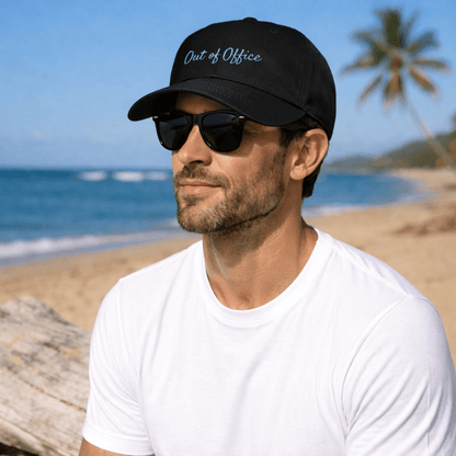 Sustainable Organic Cotton 6 - Panel Cap | Minimalist out of office Embroidery - Loom & Sprout