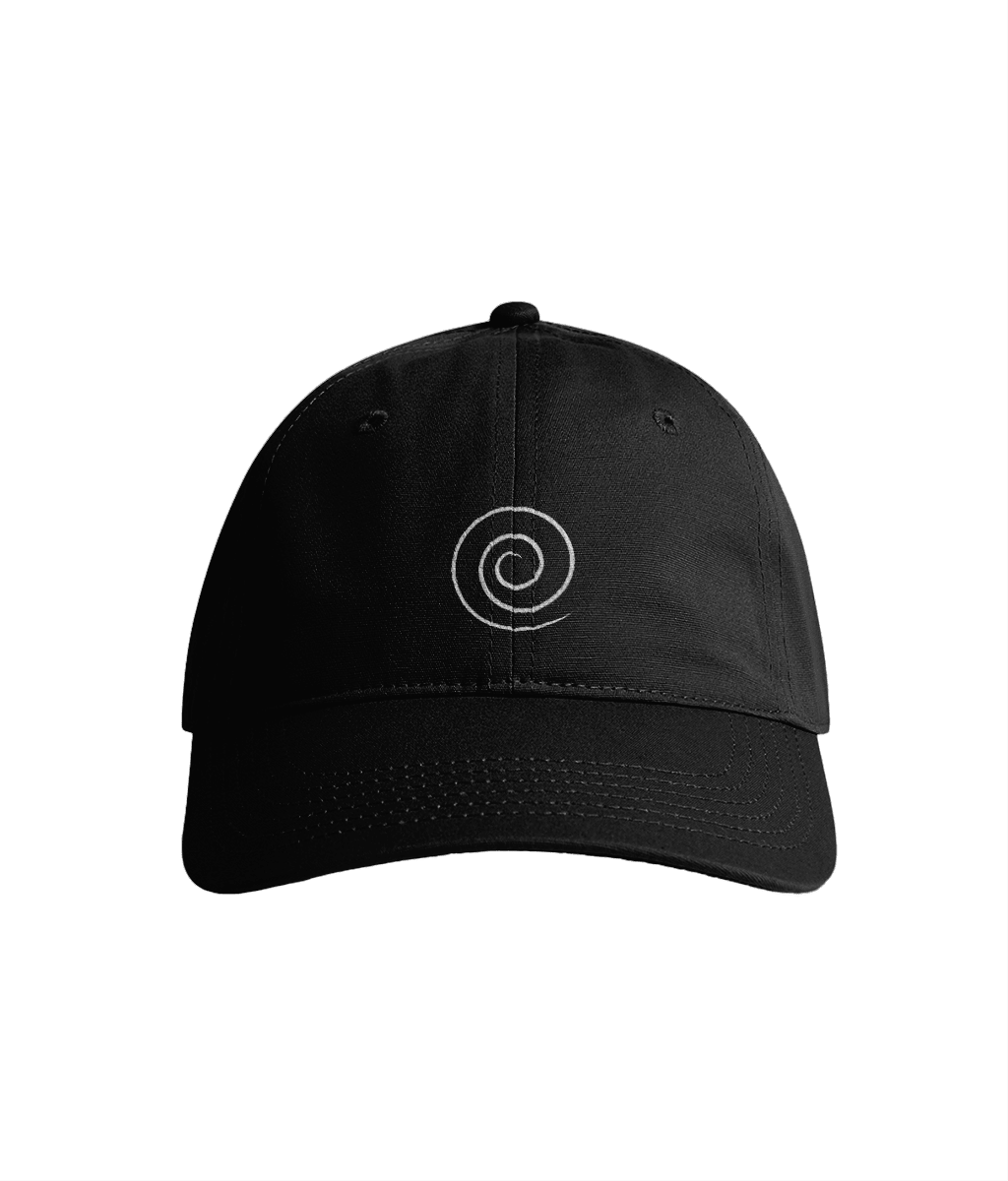 Sustainable Organic Cotton 6 - Panel Cap | Minimalist Spiral Embroidery - Loom & Sprout