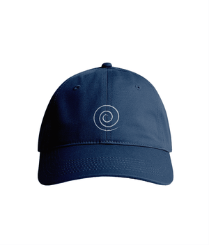 Sustainable Organic Cotton 6 - Panel Cap | Minimalist Spiral Embroidery - Loom & Sprout