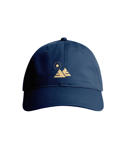 Sustainable Organic Cotton 6 - Panel Cap | Minimalist Sun Mountain Embroidery - Loom & Sprout