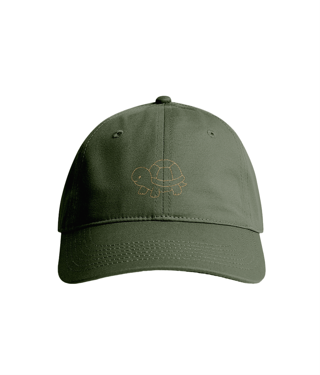 Sustainable Organic Cotton 6 - Panel Cap | Minimalist Turtle Embroidery - Loom & Sprout