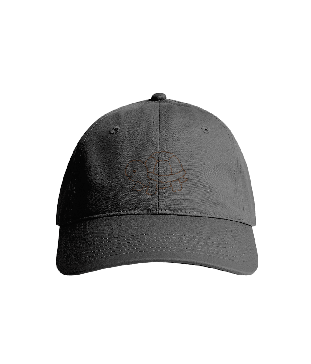Sustainable Organic Cotton 6 - Panel Cap | Minimalist Turtle's Embroidery - Loom & Sprout