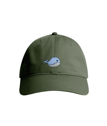 Sustainable Organic Cotton 6 - Panel Cap | Minimalist Whale Embroidery - Loom & Sprout