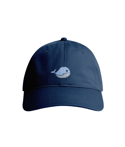 Sustainable Organic Cotton 6 - Panel Cap | Minimalist Whale Embroidery - Loom & Sprout