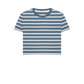 The Classic Women's Blue Striped Organic Boxy Tee - Loom & Sprout