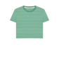 The Classic Women's Green Striped Organic Boxy Tee - Loom & Sprout