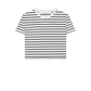 The Classic Women's Navy Striped Organic Boxy Tee - Loom & Sprout