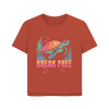 The Turtle's Wish Women's Relax Fit Organic T-shirt - Rust