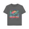 The Turtle's Wish Women's Relax Fit Organic T-shirt - Slate Grey