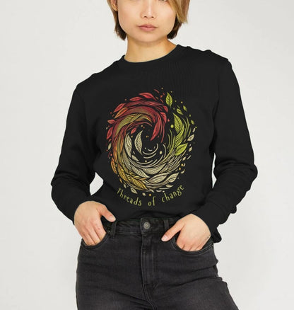Threads of Change Women's Crewneck Organic Jumper - Loom & Sprout