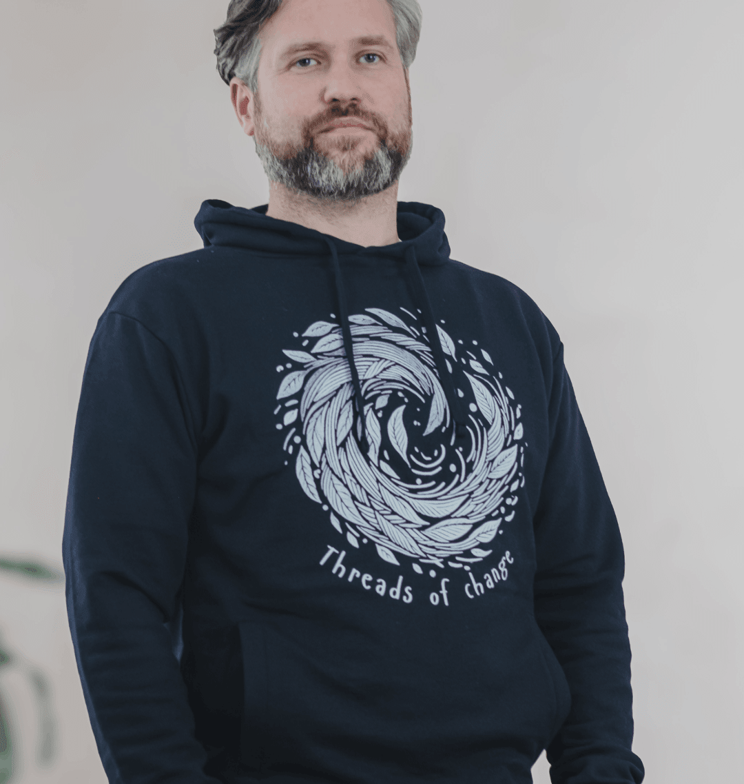Threads of Changes Men's Pullover Organic Hoodie - Loom & Sprout