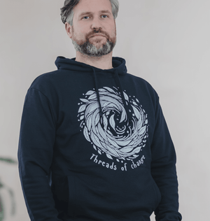 Threads of Changes Men's Pullover Organic Hoodie - Loom & Sprout