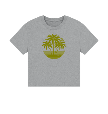 Tropical Sunset Women's Boxy Fit Organic T-Shirts - Loom & Sprout