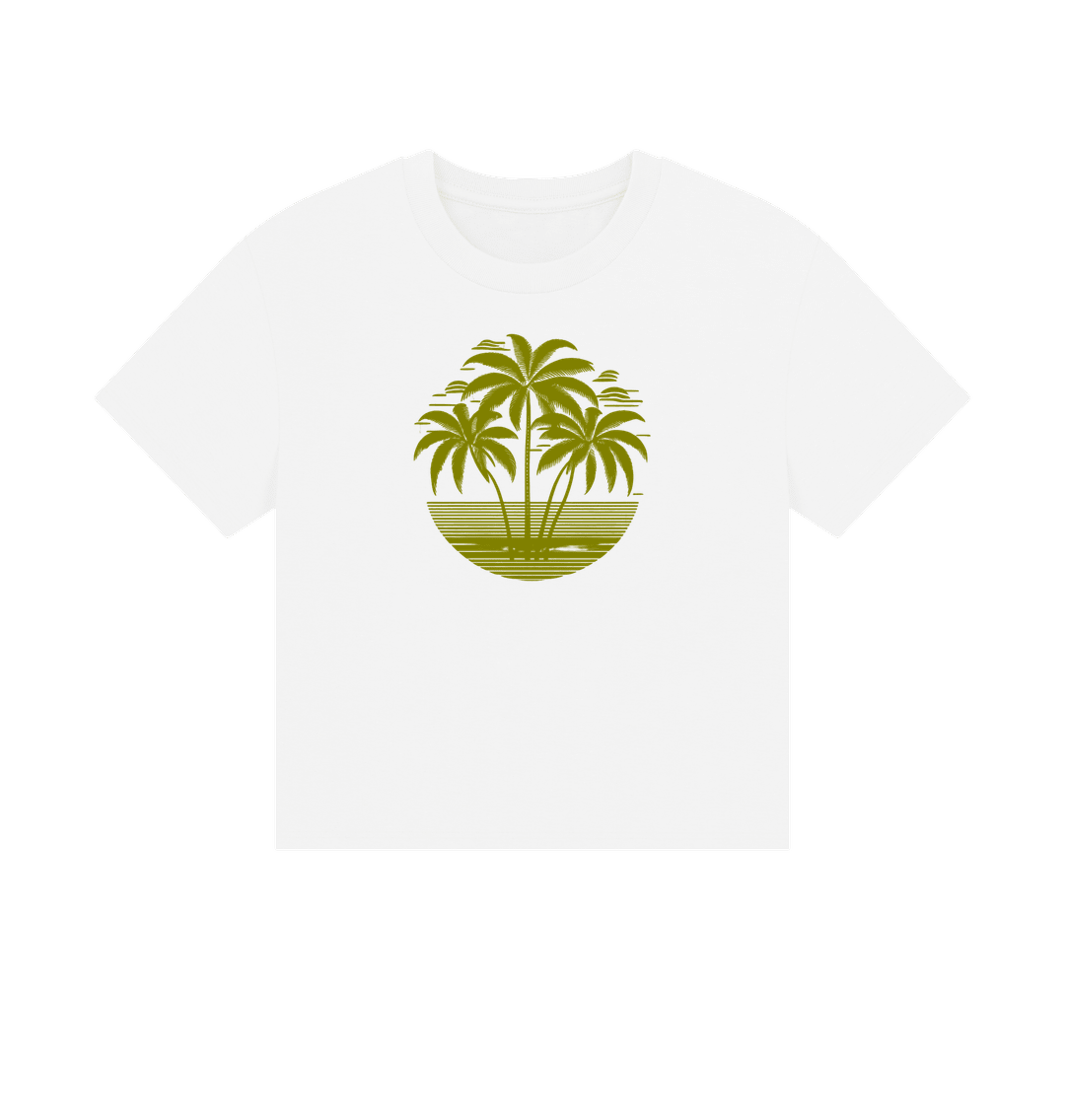 Tropical Sunset Women's Boxy Fit Organic T-Shirts - Loom & Sprout