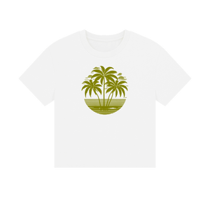 Tropical Sunset Women's Boxy Fit Organic T-Shirts - Loom & Sprout