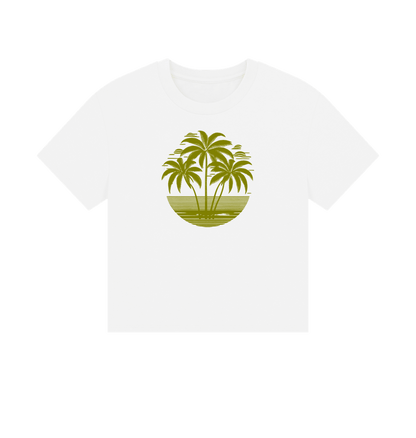 Tropical Sunset Women's Boxy Fit Organic T-Shirts - Loom & Sprout