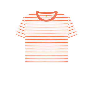 Coral Stripes Printed T-shirt