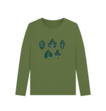 Whisper of Leaves Women's Long Sleeve Organic T-Shirt - Loom & Sprout