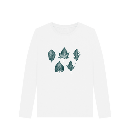 Whisper of Leaves Women's Long Sleeve Organic T-Shirt - Loom & Sprout