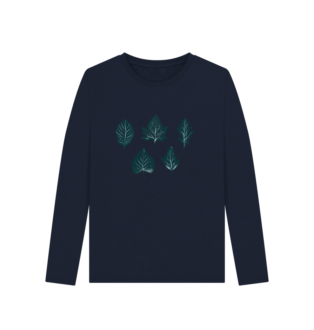 Whisper of Leaves Women's Long Sleeve Organic T-Shirt - Loom & Sprout