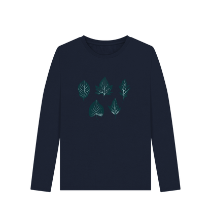 Whisper of Leaves Women's Long Sleeve Organic T-Shirt - Loom & Sprout