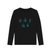 Whisper of Leaves Women's Long Sleeve Organic T-Shirt - Black