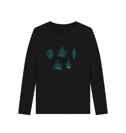 Whisper of Leaves Women's Long Sleeve Organic T-Shirt - Loom & Sprout