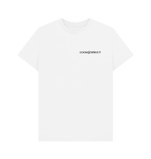 White Loom & Sprout Logo Printed T-shirt