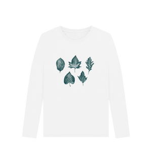 White Printed Long Sleeve T Shirt