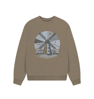 Willow Printed Sweater Featuring Windmill Design