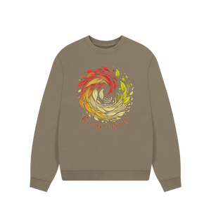 Willow Printed Sweater "threads Of Change" Printed On It