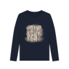 Winter Stems Women's Long Sleeve Organic T-Shirt - Navy Blue