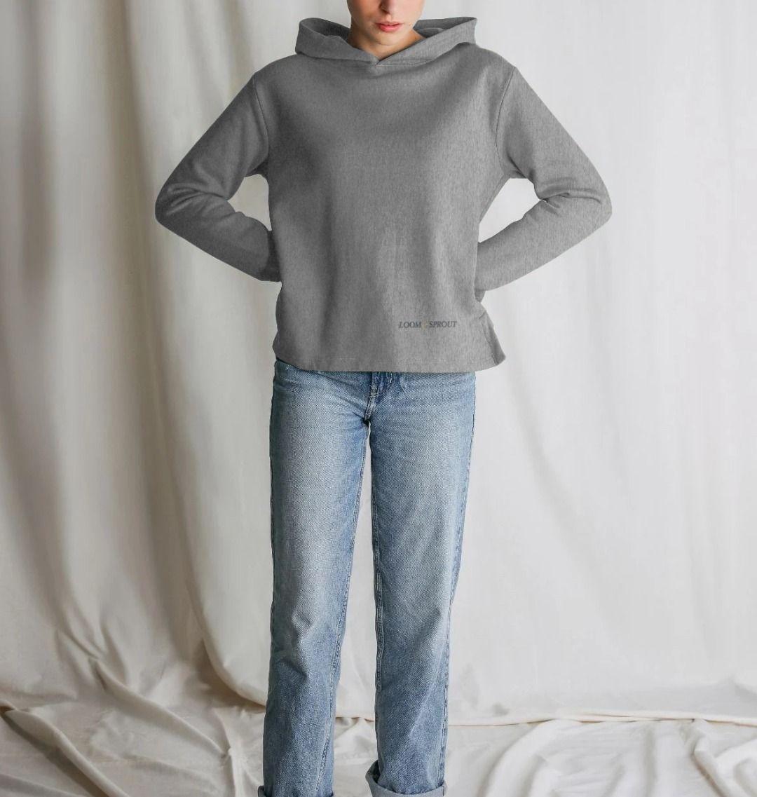 Women's relaxed fit hoodie by Loom and Sprout, featuring a soft, lightweight fabric with a Seasons Leaves design.