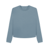 Women's Boxy Fit Organic Jumpers - Stone Blue