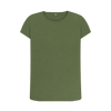 Women's Crew Neck Organic T-Shirts - Khaki