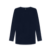 Women's Long Sleeve Organic T-Shirts - Navy Blue
