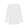 Women's Long Sleeve Organic T-Shirts - White