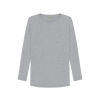 Women's Long Sleeve Organic T-Shirts - Athletic Grey