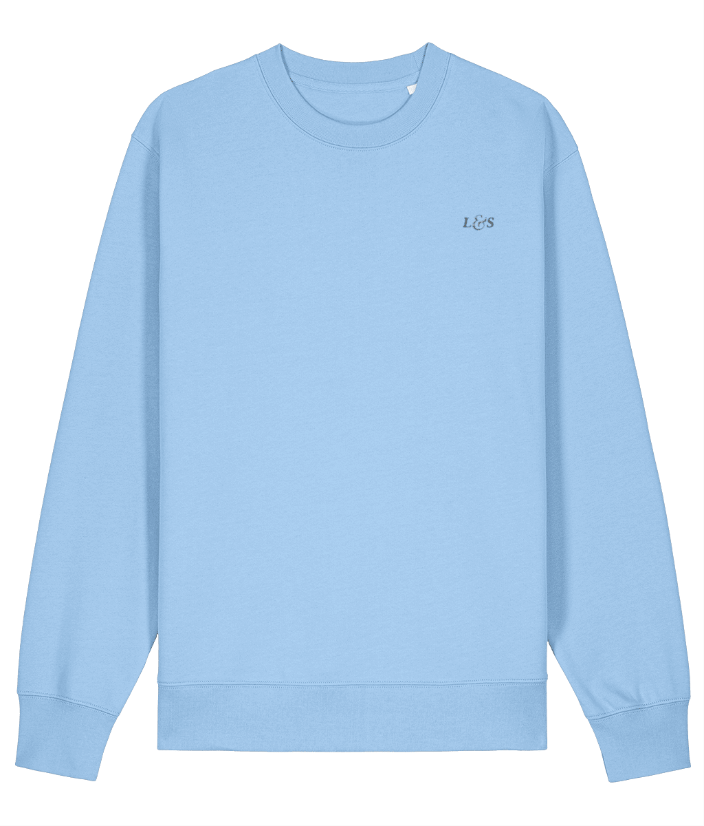 Women’s Pullover Ocean Blue Sweatshirt | Organic, Regular Fit - Loom & Sprout