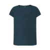 Women's Scoop Neck Organic T-Shirts - Denim Blue