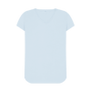 Women's V Neck Organic T-Shirts - Sky Blue