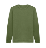Khaki Men's Crew Neck Organic Jumpers
