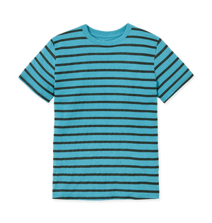 Ocean Blue Stripes Printed T-shirt