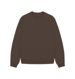 Chocolate Women's Oversized Fit Organic Jumpers