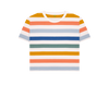 The Classic Women's Multi Colour Striped Organic Boxy Tee - Multicolour Stripes