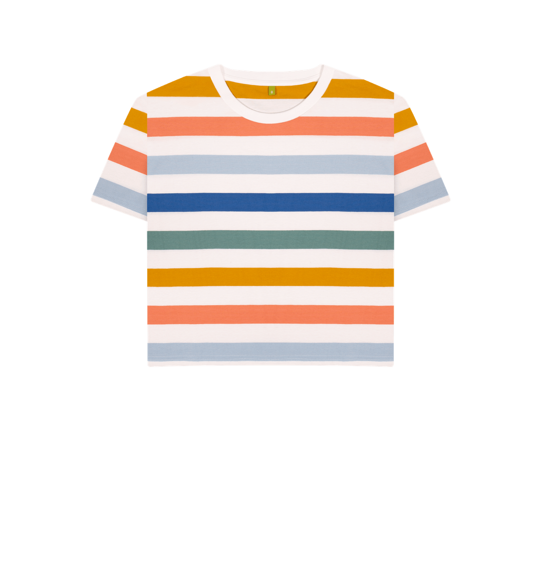 Multicolour Stripes Printed T-shirt
