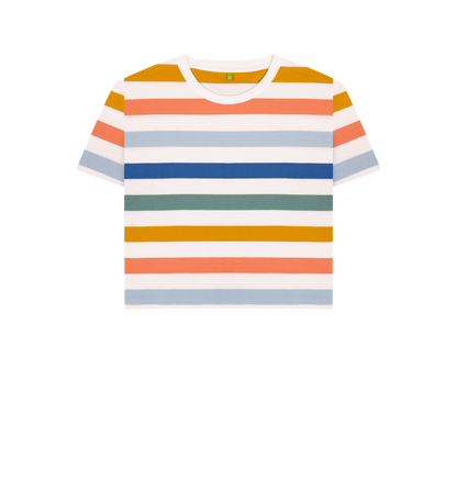 Multicolour Stripes Printed T-shirt