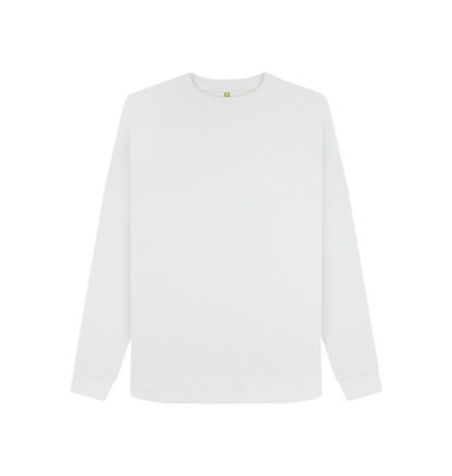 White Women's Crewneck Organic Jumpers