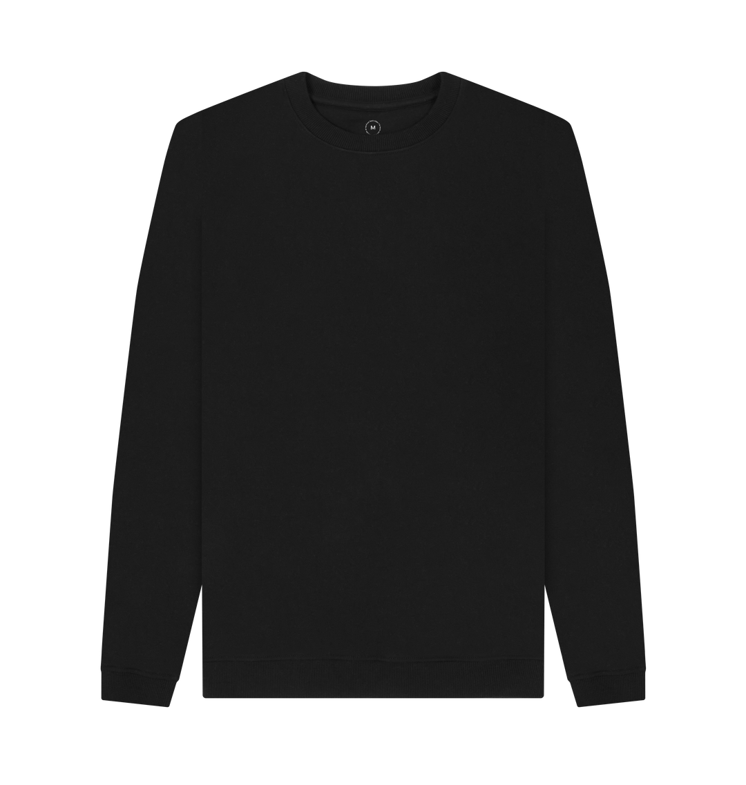 Black Recycled Printed Sweater Front